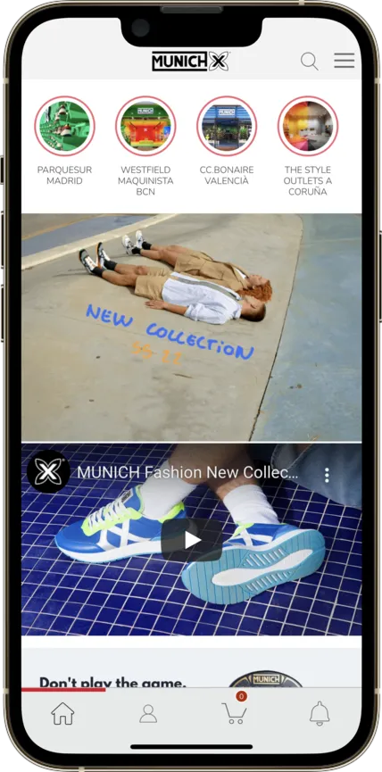 Screenshot de la app de munich